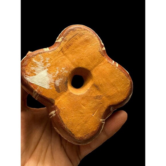 Peruvian Folk Art Whistle/Flute Women Circle Terracotta Clay Pottery Peru - Picture 4 of 10